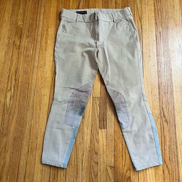 Ariat Pants Beige Womens 34 Equestrian Riding Breeches Stretch Cotton Blend - Picture 1 of 10